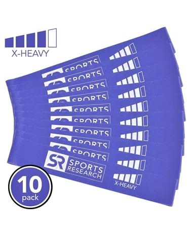 Sports Research Premium Resistance Mini-Loop Bands - 10 Pack