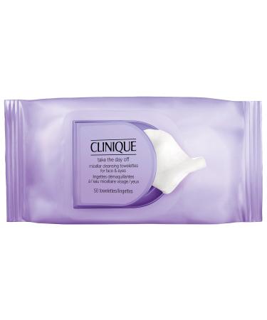 CLINIQUE Take The Day Off Micellar Cleansing Towelettes for Face & Eyes Makeup Remover - 50 Wipes