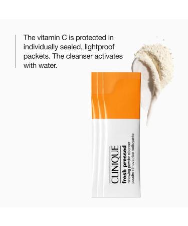 Shop CLINIQUE Fresh Pressed Renewing Powder Cleanser with Pure Vitamin C - 28 x 0.01 oz/ 0.5 g packets Online - Best Price & International Shipping - Buy Online on SooperMarket.com
