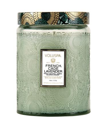 Shop VOLUSPA French Cade & Lavender Glass Jar Candle - 18 oz/ 510 g Online - Best Price & International Shipping - Buy Online on SooperMarket.com