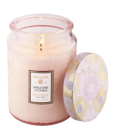VOLUSPA Panjore Lychee Glass Jar Candle - 18 oz/ 510 g 1-wick Candle