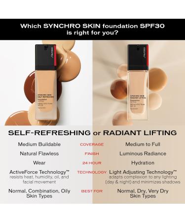 Shop Shiseido Synchro Skin Self-Refreshing Foundation SPF 30 - 1.0 oz/ 30 mL 420 - Bronze - golden tone for tan skin. golden undertone. Online - Best Price & International Shipping - Buy Online on SooperMarket.com