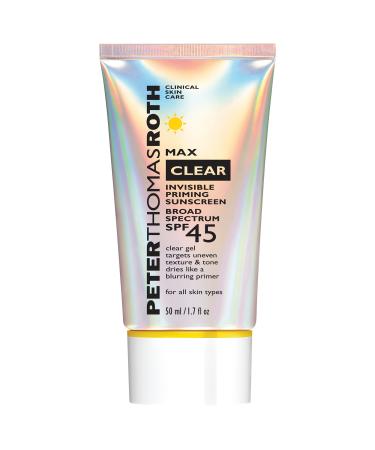 Peter Thomas Roth Max Clear Invisible Priming Sunscreen Broad Spectrum SPF 45 - 1.7 oz/ 50 mL