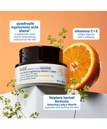 Shop belif Aqua Bomb Brightening Vitamin C Cream with Hyaluronic Acid - 1.69 oz/ 50 mL Online - Best Price & International Shipping - Buy Online on SooperMarket.com