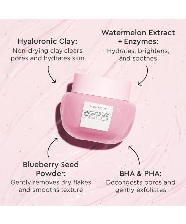 Shop Glow Recipe Watermelon Glow Hyaluronic Clay Pore-Tight Facial Mask - 2.03 oz/ 60 mL Online - Best Price & International Shipping - Buy Online on SooperMarket.com