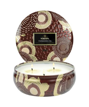 VOLUSPA Forbidden Fig Decorative Tin Candle - 12 oz/ 340 g