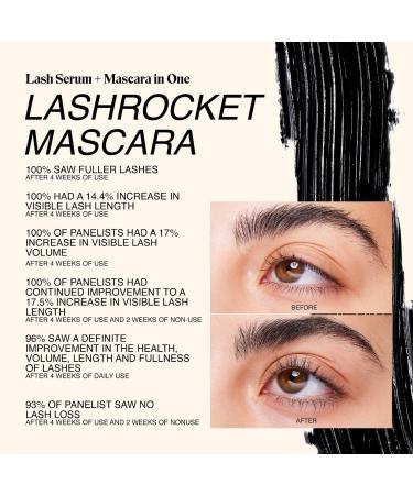 Shop Freck Beauty LASHROCKET MASCARA with Lash Enhancing Peptides - 0.38 oz Black - matte black Online - Best Price & International Shipping - Buy Online on SooperMarket.com