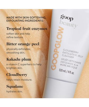 Shop goop goopglow Cloudberry Exfoliating Jelly Cleanser - 4 oz/ 120 mL Online - Best Price & International Shipping - Buy Online on SooperMarket.com