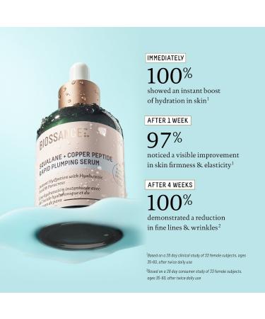 Shop Biossance Squalane + Hyaluronic Acid Copper Peptide Rapid Plumping Serum - 1.69 oz / 50 mL Online - Best Price & International Shipping - Buy Online on SooperMarket.com