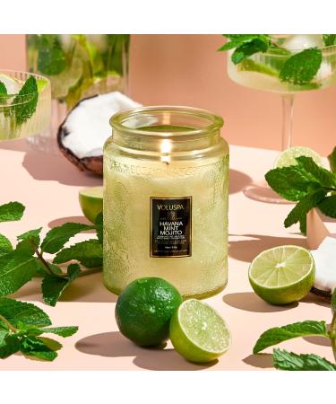 Shop VOLUSPA Havana Mint Mojito Glass Jar Candle - 18 oz/ 510 g Online - Best Price & International Shipping - Buy Online on SooperMarket.com
