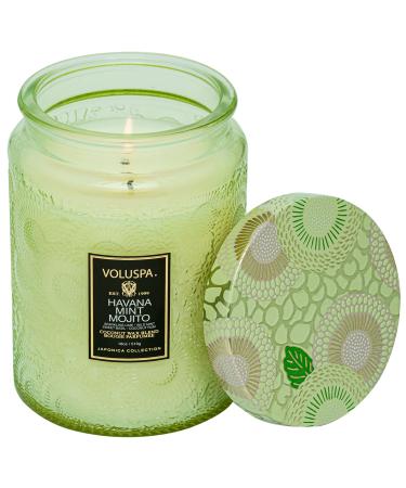 VOLUSPA Havana Mint Mojito Glass Jar Candle - 18 oz/ 510 g