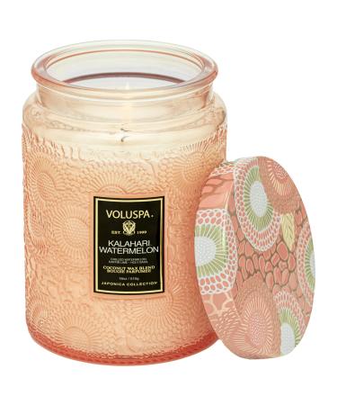 VOLUSPA Kalahari Watermelon Glass Jar Candle - 18 oz/ 510 g 1-wick candle