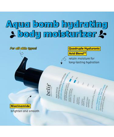 Shop belif Aqua Bomb Hydrating Body Moisturizer with Niacinamide and Hyaluronic Acid - 10.13 oz/ 300 mL Online - Best Price & International Shipping - Buy Online on SooperMarket.com