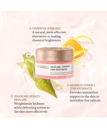 Shop Biossance Squalane + Vitamin C Rose Brightening Moisturizer - 1.69 oz / 50 mL Online - Best Price & International Shipping - Buy Online on SooperMarket.com