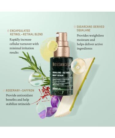 Shop Biossance Squalane + Retinol Night Serum - 1 oz / 30 mL Online - Best Price & International Shipping - Buy Online on SooperMarket.com