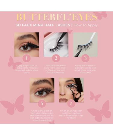 Shop Lilly Lashes 3D Faux Mink Butterfl'eye Half Eyelashes -Angel - round lash complementary to all eye shapes Online - Best Price & International Shipping - Buy Online on SooperMarket.com