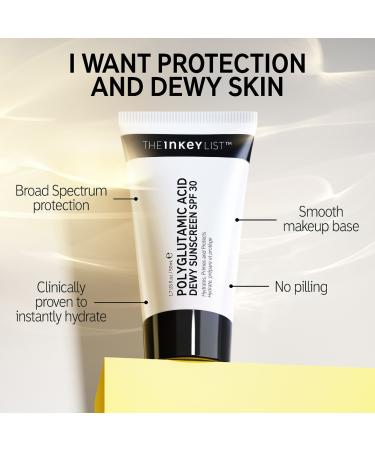 Shop The INKEY List Polyglutamic Acid Dewy Sunscreen SPF 30 - 1.7 oz / 50 ml Online - Best Price & International Shipping - Buy Online on SooperMarket.com