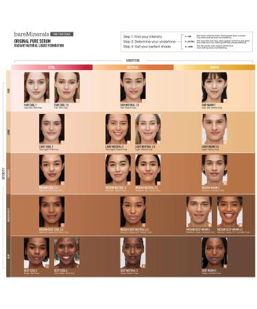 Shop bareMinerals Original Pure Serum Radiant Natural Liquid Foundation Mineral SPF 20 - 1 oz / 30 ml Deep Cool 5 - Deep cool skin with a red hue Online - Best Price & International Shipping - Buy Online on SooperMarket.com