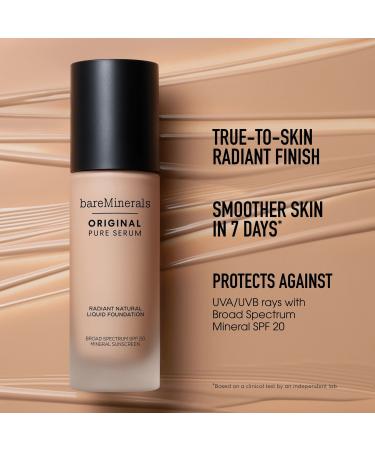 Shop bareMinerals Original Pure Serum Radiant Natural Liquid Foundation Mineral SPF 20 - 1 oz / 30 ml Deep Cool 5 - Deep cool skin with a red hue Online - Best Price & International Shipping - Buy Online on SooperMarket.com