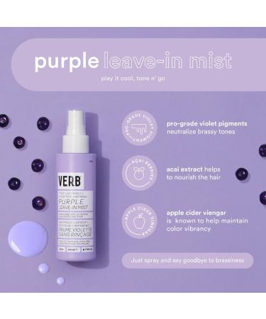 Shop Verb Brighten and Detangle Purple Leave-In for Blonde Hair - 4 oz / 120 ml Online - Best Price & International Shipping - Buy Online on SooperMarket.com