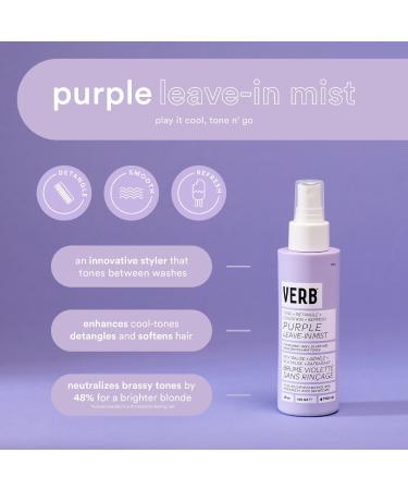 Shop Verb Brighten and Detangle Purple Leave-In for Blonde Hair - 4 oz / 120 ml Online - Best Price & International Shipping - Buy Online on SooperMarket.com