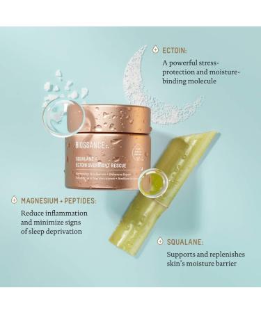 Shop Biossance Squalane + Ectoin Overnight Rescue Deep Repair Night Cream - 1.69 oz / 50 mL Online - Best Price & International Shipping - Buy Online on SooperMarket.com