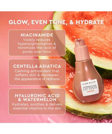Shop Glow Recipe Watermelon Glow Niacinamide Hue Drops Sun Glow Serum - 1.35 oz / 40 mL Online - Best Price & International Shipping - Buy Online on SooperMarket.com