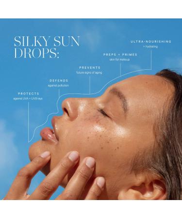 Shop KORA Organics Silky Sun Drops Organic Sunscreen Serum with SPF 30 for Skin Barrier Repair - 1 oz / 30 ml Online - Best Price & International Shipping - Buy Online on SooperMarket.com