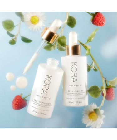 Shop KORA Organics Silky Sun Drops Organic Sunscreen Serum with SPF 30 for Skin Barrier Repair - 1 oz / 30 ml Online - Best Price & International Shipping - Buy Online on SooperMarket.com