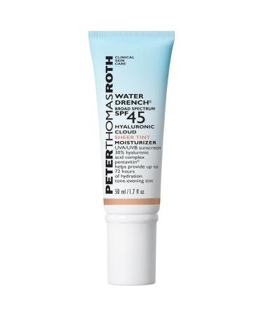 Peter Thomas Roth Water Drench Hyaluronic Cloud Sheer Tint Moisturizer Broad Spectrum Sunscreen SPF 45 - 1.7 oz