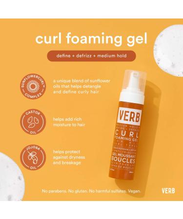 Shop Verb Curl Foaming Gel for Definition + Frizz-Fighting - 6.7 oz Online - Best Price & International Shipping - Buy Online on SooperMarket.com