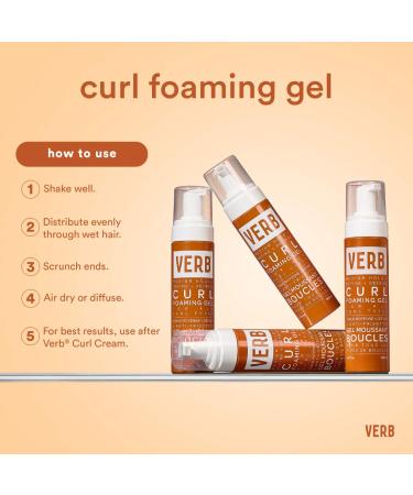 Shop Verb Curl Foaming Gel for Definition + Frizz-Fighting - 6.7 oz Online - Best Price & International Shipping - Buy Online on SooperMarket.com