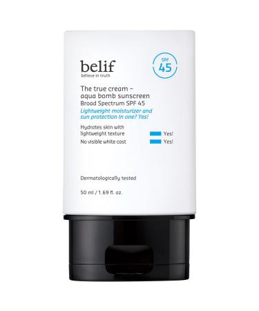 belif The True Cream Aqua Bomb SPF 45 Korean Moisturizer Face Sunscreen