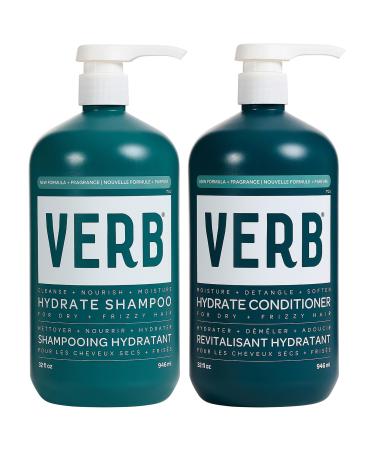 Verb Hydrate Shampoo + Conditioner Jumbo Set for Dry Frizzy Hair