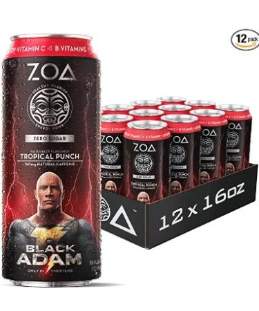 ZOA Zero Sugar Energy Drink - Tropical Punch - 16 Fl Oz-Pack Of 12