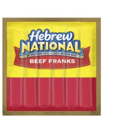 Hebrew National 100% Kosher Beef Franks - 6 Ct -10.3 oz