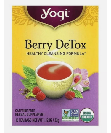 Yogi Tea Berry DeTox Caffeine Free 16 Tea Bags 1.12 oz (32 g)