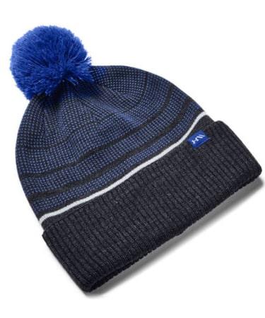 Under Armour Men's UA Golf Pom Beanie - Black / Emotion Blue