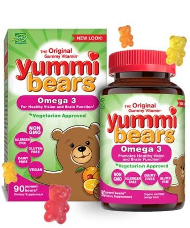 Hero Nutritionals Yummi Bears Vegetarian Omega-3 - 90 Gummies