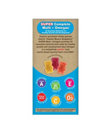 Hero Nutritionals Yummi Bears Organic Super Complete Multi+Omega | 60 Gummy Vitamins - Buy Online on SooperMarket.com