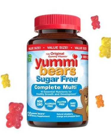 Hero Nutritionals Yummi Bears Sugar Free Complete Multi Vitamins Value Size - 120 Gummies