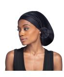 Hairbrella Satin Lined Sleep Cap - Sleeping Caps for Women to Protect Hair, Adjustable, Satin Band Edge, Silk Bonnet Black Classic - Buy Online on SooperMarket.com