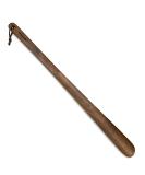 Brosisincorp Wooden Shoe Horn Long Handle For Seniors 23.6" Easy Wear Helper Shoehorns Women Kids Baby Elderly Hanging Rings Black Walnut - Buy Online on SooperMarket.com