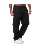 Men Outdoor Cargo Pant Lightweight Tactical Pant Hiking Jogger Classic Fit Multi Pockets Black Large - Buy Online on SooperMarket.com