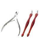 LUXXII Practical Cuticle Nipper Set - 2pcs Trimmer & Remover Pusher for Dead Skin & Callus Removal - Buy Online on SooperMarket.com