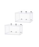 BRYHZKCM 2pcs Fish Hatchery Breeder Box - Large 10x6x6 Nylon Mesh Separation Net with Suction Cup - Buy Online on SooperMarket.com