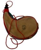 sammi Leather, Latex Lined, 1 Liter Traditional Spanish Bota Bag with Braided Shoulder Strap, Brown - Buy Online on SooperMarket.com