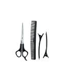 Professional 4pc Barber Scissors and Hair Comb Set for Hairdressing - Salon Quality Hair Cutting, Thinning, and Texturizing Tools for Home and Salon Use - Buy Online on SooperMarket.com