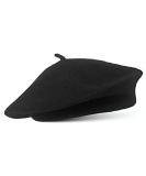 CHAPEAU TRIBE Classic Stretchable Wool French Beret Black - Buy Online on SooperMarket.com