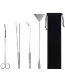 miuse Aquarium Scissor Tweezers Spatula Tool - 4 in 1 Stainless Steel Aquatic Plants Aquascaping Tools Set for Fish Starter Kits & Aquariums Tank - Buy Online on SooperMarket.com